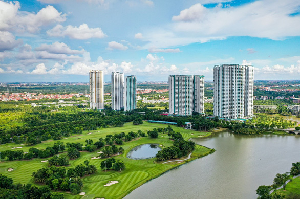 Cảnh quan thiên nhiên xanh tươi tại Ecopark