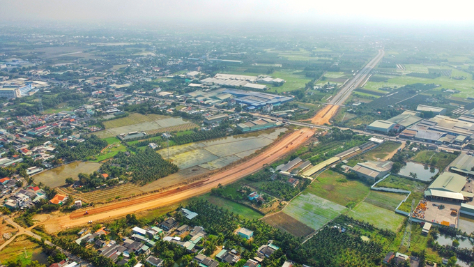 Đường Vành đai TP Tân An dài hơn 23 km, rộng 33 m sẽ hoàn thành sau 5 năm. Ảnh: Tập Đoàn Phúc Land