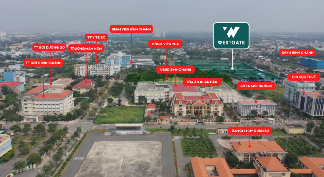 Trung tâm hành chính Bình Chánh (Tân Túc) với đầy đủ tiện ích công