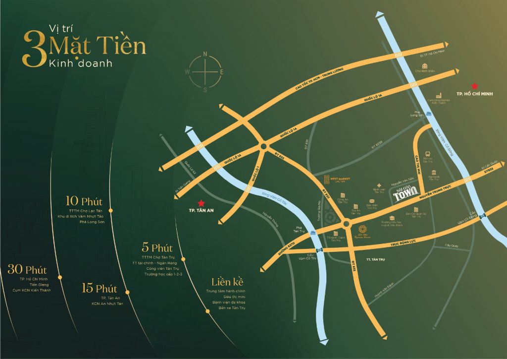 Vị trí dự án Sài Gòn Town Tân Trụ